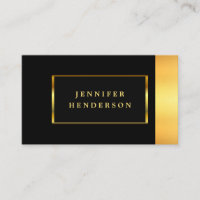 Modernes, stilvolles Schwarz-Gold-beruflich