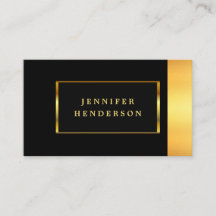 Modernes, stilvolles Schwarz-Gold-beruflich