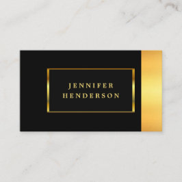 Modernes, stilvolles Schwarz-Gold-beruflich Visitenkarte