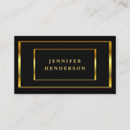 Modernes, stilvolles Schwarz-Gold-berufliche Visitenkarte