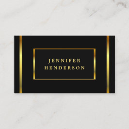 Modernes, stilvolles Schwarz-Gold-berufliche Visitenkarte