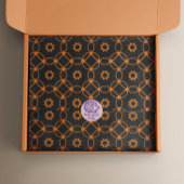 Modernes, stilvolles Schwarz-Orange Geometrisches Seidenpapier