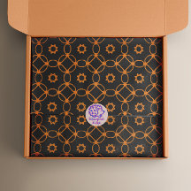 Modernes, stilvolles Schwarz-Orange Geometrisches 