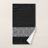 Modernes, stilvolles Schwarz-Weiß-Badezimmer Badhandtuch Set (Handtuch)