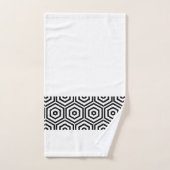 Modernes, stilvolles Schwarz-Weiß-Badezimmer Badhandtuch Set (Handtuch)