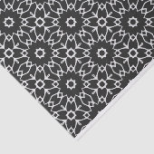 Modernes, stilvolles Schwarz-Weiß-Muster Seidenpapier (Ausschnitt)
