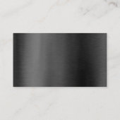 Modernes stilvolles schwarzes Goldgraues Visitenkarte (Rückseite)