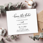 Modernes, stilvolles Script 3 Foto Collage Wedding Save The Date