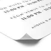 Modernes, stilvolles Script Shuttle Service Weddin Poster (Ecke)