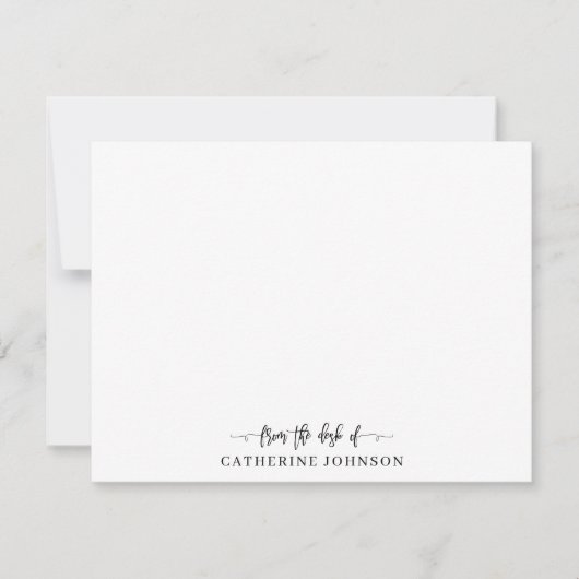 Modernes, stilvolles Skript von der Schreibtisch m Mitteilungskarte (Vorderseite)