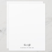 Modernes, stilvolles Skriptbriefpapier (Vorne/Hinten)