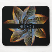 Modernes, stilvolles Star Mit Monogramm Mouse Pad Mousepad (Vorne)