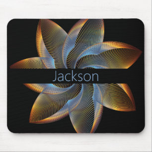 Modernes, stilvolles Star Mit Monogramm Mouse Pad Mousepad