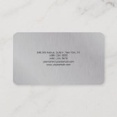 Modernes, stilvolles Trendy Creative Silver Gray S Visitenkarte (Rückseite)