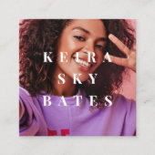 Modernes, stilvolles Typografie-Minimalistisches F Quadratische Visitenkarte (Vorderseite)