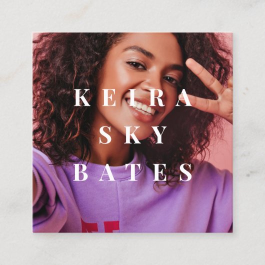 Modernes, stilvolles Typografie-Minimalistisches F Quadratische Visitenkarte (Vorderseite)