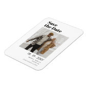 Modernes, stilvolles Typografie-Save the Date Foto Magnet (Linke Seite)