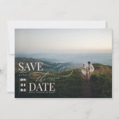 Modernes, stilvolles Typografie-Save the Date Foto Save The Date (Vorderseite)