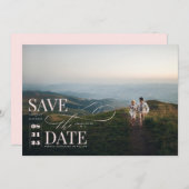 Modernes, stilvolles Typografie-Save the Date Foto Save The Date (Vorne/Hinten)