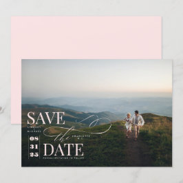 Modernes, stilvolles Typografie-Save the Date Foto Save The Date