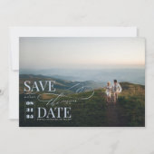 Modernes, stilvolles Typografie-Save the Date Foto Save The Date (Vorderseite)
