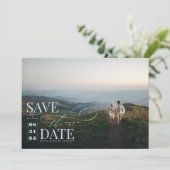 Modernes, stilvolles Typografie-Save the Date Foto Save The Date (Stehend Vorderseite)