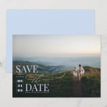 Modernes, stilvolles Typografie-Save the Date Foto