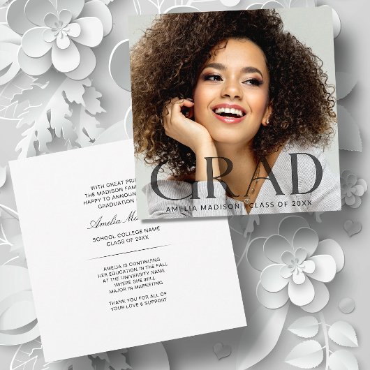 Modernes, stilvolles und durchsichtiges Foto Ankündigung