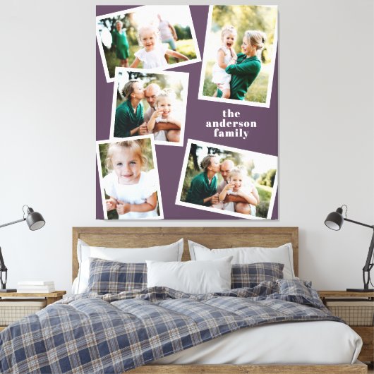 Modernes, stilvolles und lila Interieur mit mehrer Leinwanddruck (Insitu (Schlafzimmer))