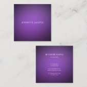 Modernes, stilvolles und Lila Template Beruflich Quadratische Visitenkarte (Vorne/Hinten)