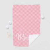 Modernes, stilvolles und Mit Monogramm Checkered Golfhandtuch (Insitu)