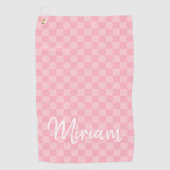 Modernes, stilvolles und Mit Monogramm Checkered Golfhandtuch (Vorderseite)