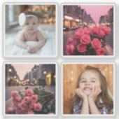 Modernes, stilvolles und Personalisiertes Foto Aufkleber (Vorderseite)