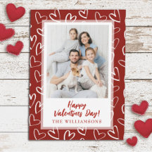 Modernes stilvolles Valentinstag Family Foto