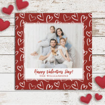 Modernes stilvolles Valentinstag Family Foto