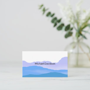 Modernes, stilvolles Watercolor Blau Abstrakt Mini Visitenkarte
