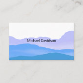 Modernes, stilvolles Watercolor Blau Abstrakt Mini Visitenkarte (Vorderseite)