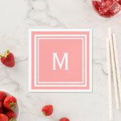 Modernes, stilvolles Watermelon oder Coral Pink Mo Serviette (Beispiel)