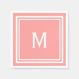 Modernes, stilvolles Watermelon oder Coral Pink Mo Serviette