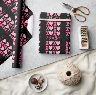 Modernes, stilvolles "Xo Xo Y'all" feines Typograf Geschenkpapier