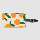 Modernes, stilvolles Zitrusfrüchte Orangen Muster Gepäckanhänger (Vorderseite (Horizontal))