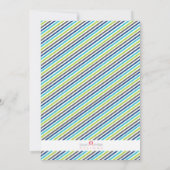 Modernes Sting-Strahln-Marine-Blau und Grün laden Einladung (Rückseite)