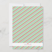 Modernes Sting-Strahln-orange Grün laden ein Einladung (Rückseite)