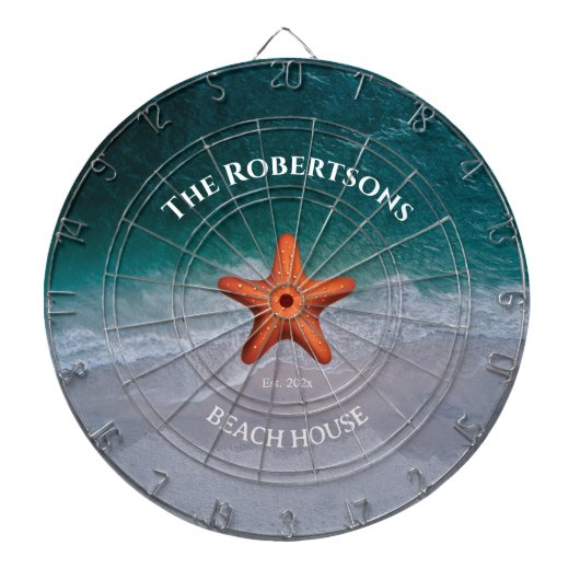 Modernes Strandhaus mit Familiennamen Dartscheibe (vorne)