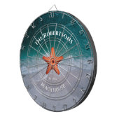 Modernes Strandhaus mit Familiennamen Dartscheibe (Vorderseite rechts)