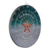 Modernes Strandhaus mit Familiennamen Dartscheibe (Vorderseite Links)