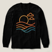 Modernes Strandkunstwerk Herren-Shirt aus Tri-Mix Tri-Blend Shirt (Design Vorderseite)