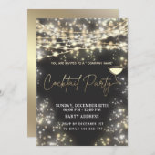 Modernes Streichellichter Corporate Cocktail Party Einladung (Vorne/Hinten)