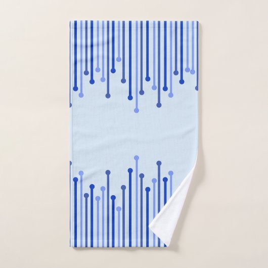 Modernes Streifenmuster auf hellblau Badhandtuch Set (Handtuch)