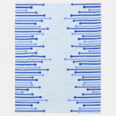 Modernes Streifenmuster auf hellblau Fleecedecke (Vorderseite)